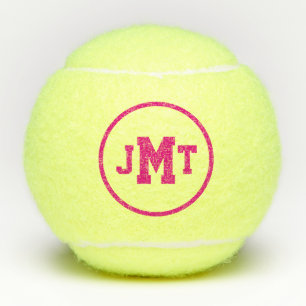 Hot Pink All-American Monogram Tennis Balls