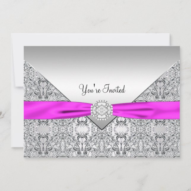 Hot Pink All Occasion Party Template (Front)