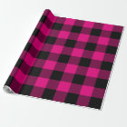 Hot Pink and Black Buffalo Plaid Christmas