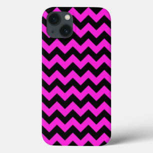 Hot Pink and Black iPhone 13 Case