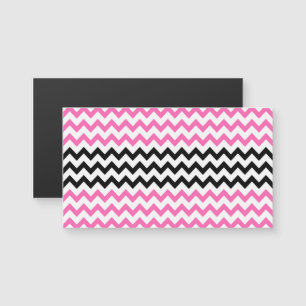 Hot Pink And Black Chevron by Shirley Taylor
