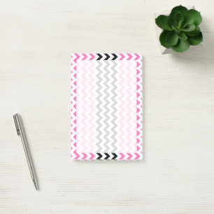 Hot Pink and Black Chevron by Shirley Taylor Post-it Notes