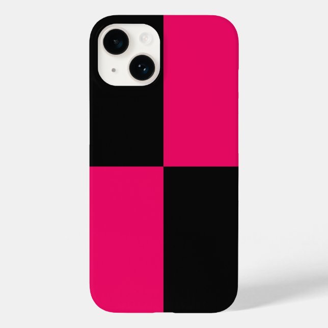 Hot Pink and Black Colour Blocks  Case-Mate iPhone Case (Back)