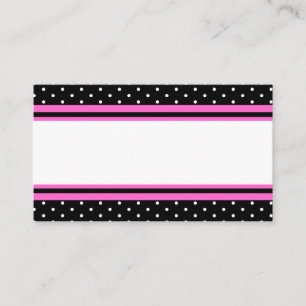 Hot Pink and Black Dinner Party Name Place Cards