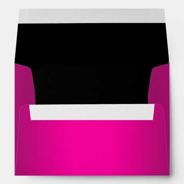 Hot Pink and Black Linen Envelopes (Back (Bottom))