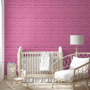 Hot Pink and Black Lines- Background Changeable Wallpaper