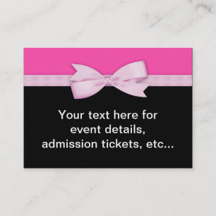 Hot Pink and Black Party Business Card