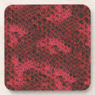 Hot Pink and Black Snake Skin Coaster