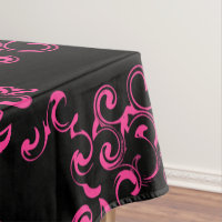 Hot Pink and Black Swirl Gothic Wedding