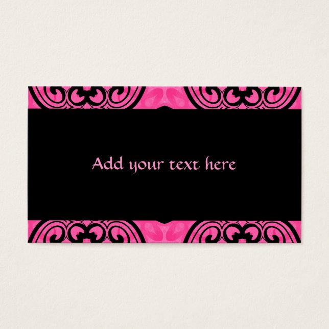 Hot pink and black victorian kaleidoscope decor (Front)