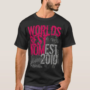 Hot Pink and Black Worlds Best Mum T-Shirt