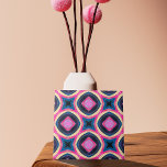 Hot Pink and Blue Abstract Geometric Pattern Tile<br><div class="desc">A striking and contemporary decorative tile showcasing a seamless arrangement composed of mesmerising geometric figures bathed in vivid hues of hot pink and blue.</div>