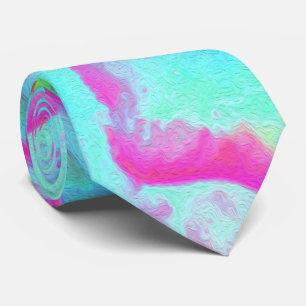 Hot Pink and Blue Succulent Sedum Rosette Tie