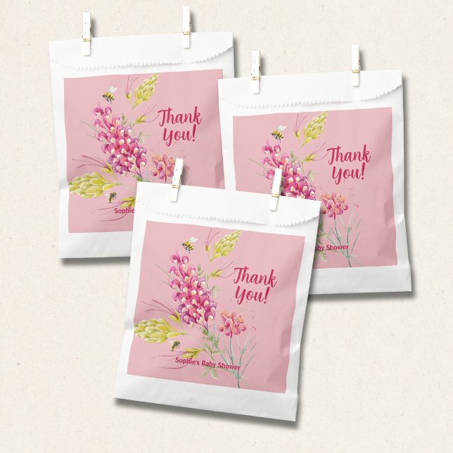 Hot Pink And Bumble Bee A Sweet Little Bee Favour Bags (Creator Uploaded)