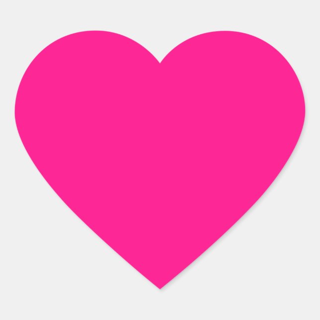 Hot Pink and Customisable Heart Sticker (Front)