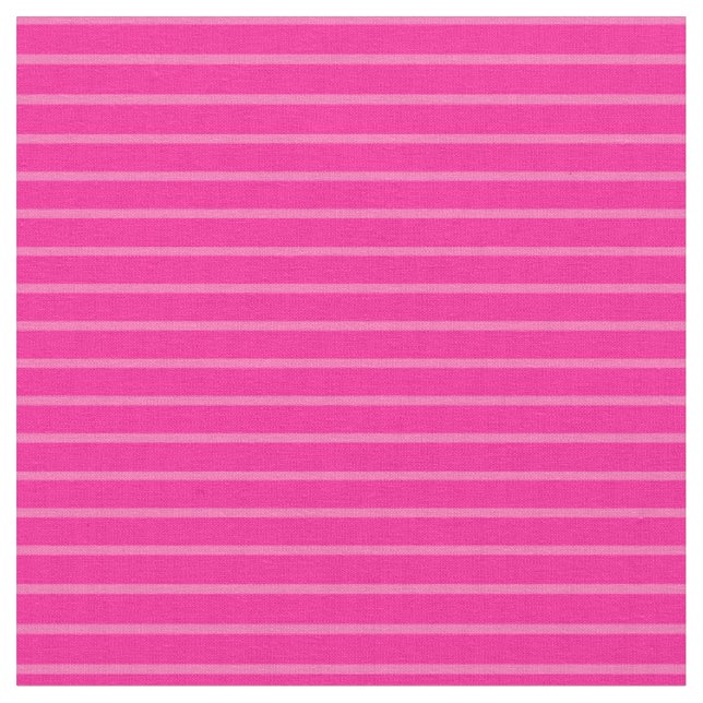 Hot Pink and Deep Pink Coloured Lines Fabric (Close Up)