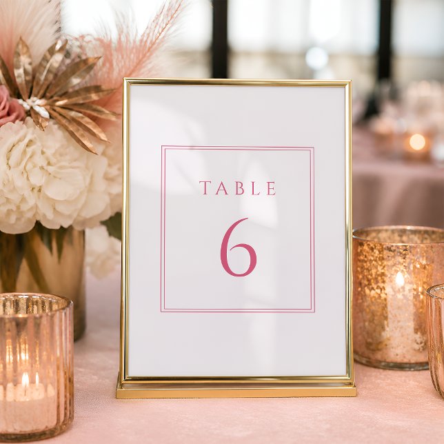 Hot Pink and Light Pink Bat Mitzvah Table Numbers (Creator Uploaded)