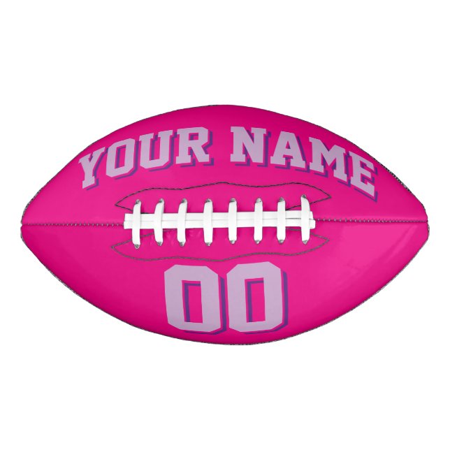 HOT PINK AND LIGHT PURPLE Custom Football American Football (Front)