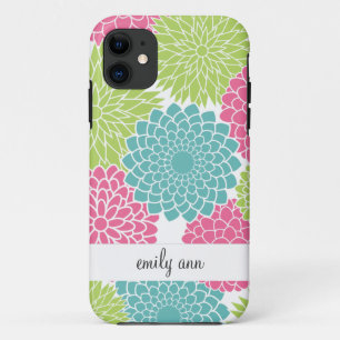 Hot Pink and Lime Green Flowers iPhone 5 Cover