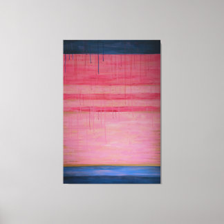 Hot Pink and Navy Abstract 1 - Canvas Print