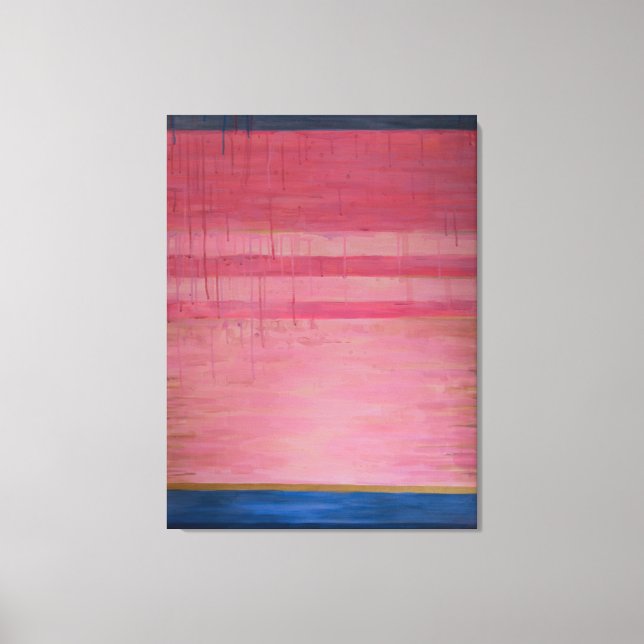 Hot Pink and Navy Abstract 2 - Canvas Print (Front)