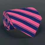 Hot Pink and Navy Blue Polka Dot Stripes Tie<br><div class="desc">Men's Ties. ⭐ 100% Customisable. If you need further customisation, please click the "Customise it" button and use our design tool to resize, rotate, change colours, add text and more. Made with high resolution vector and/or digital graphics for a professional print. NOTE: (THIS IS A PRINT. All zazzle product designs...</div>