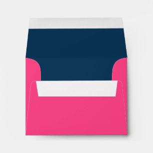 Hot Pink and Navy Blue Wedding A2 Envelopes