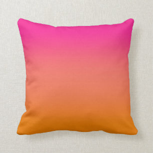Hot pink and orange colour blend cushion