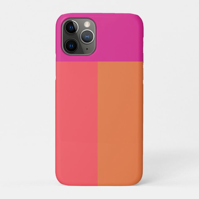 Hot Pink And Orange Colour Blocks Case-Mate iPhone Case (Back)