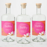 Hot Pink and Orange Daisy Floral Birthday Party