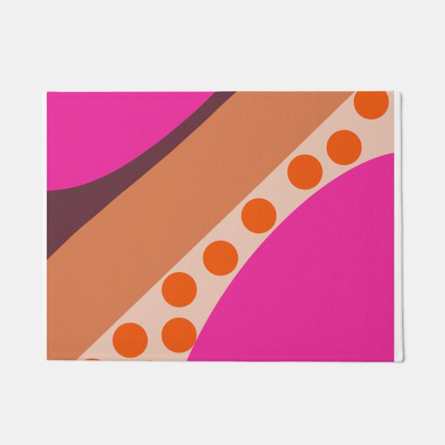 Hot Pink and Orange Doormat (Front)