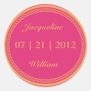 Hot Pink and Orange Fluorescent / Neon Labels