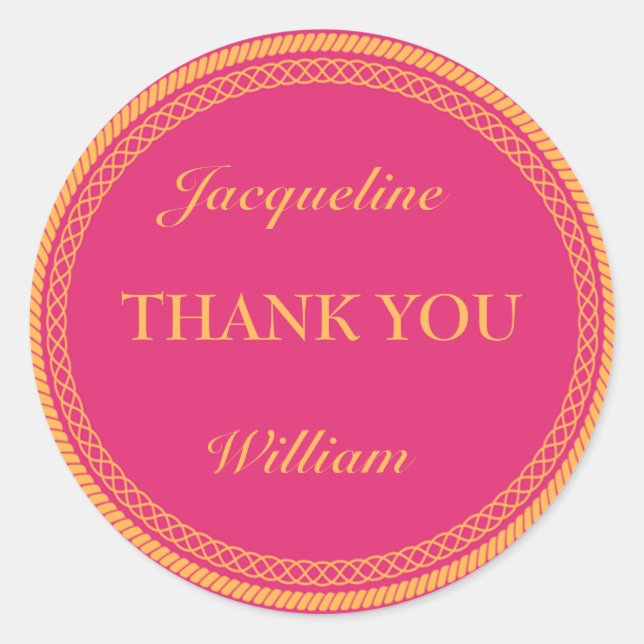 Hot Pink and Orange Fluorescent / Neon Labels (Front)