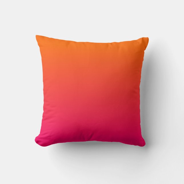 Hot Pink and Orange Ombre Cushion (Front)