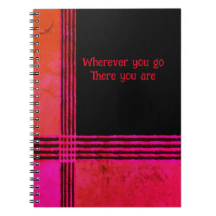 Hot Pink and Orange Spiral Photo Notebook