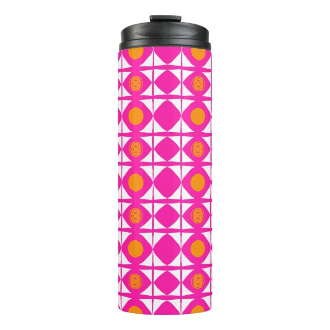 Hot pink and orange tumbler (Front)