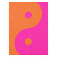Hot Pink And Orange Yin Yang