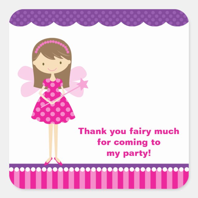 Hot Pink and Purple Fairy Stickers (Front)