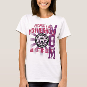 Hot Pink and Purple Property of Motherhood Mum T-Shirt