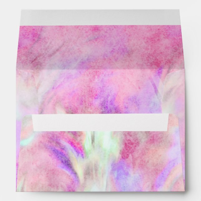 Hot Pink and Purple Tie Dye Design Envelope (Back (Bottom))
