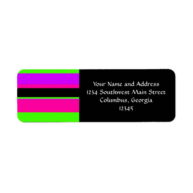 Hot Pink and Purple Tonal Stripes Modern Design (Front)