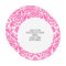 Hot Pink and White Elegant Damask Pattern