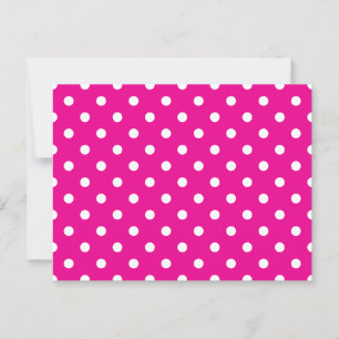 Hot Pink and White Polka Dots Postcard