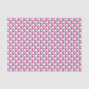 Hot Pink and White Soccer Ball Tissue Paper