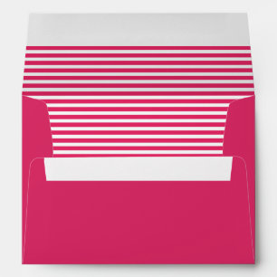 Hot Pink and White Striped Envelopes
