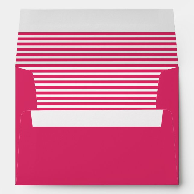 Hot Pink and White Striped Envelopes (Back (Bottom))