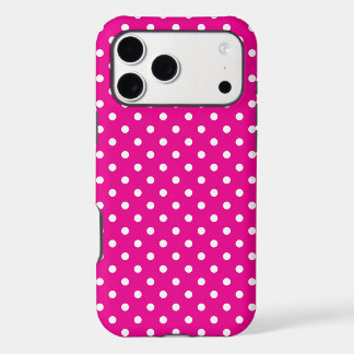 Hot Pink and White Tiny Polka Dot Pattern