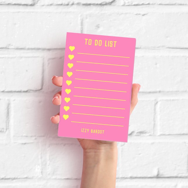 Hot Pink and Yellow To-Do List Post-it Notes (Creator Uploaded)