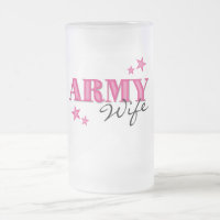 Hot Pink Army Wife Frosted Mug