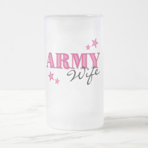 Hot Pink Army Wife Frosted Mug